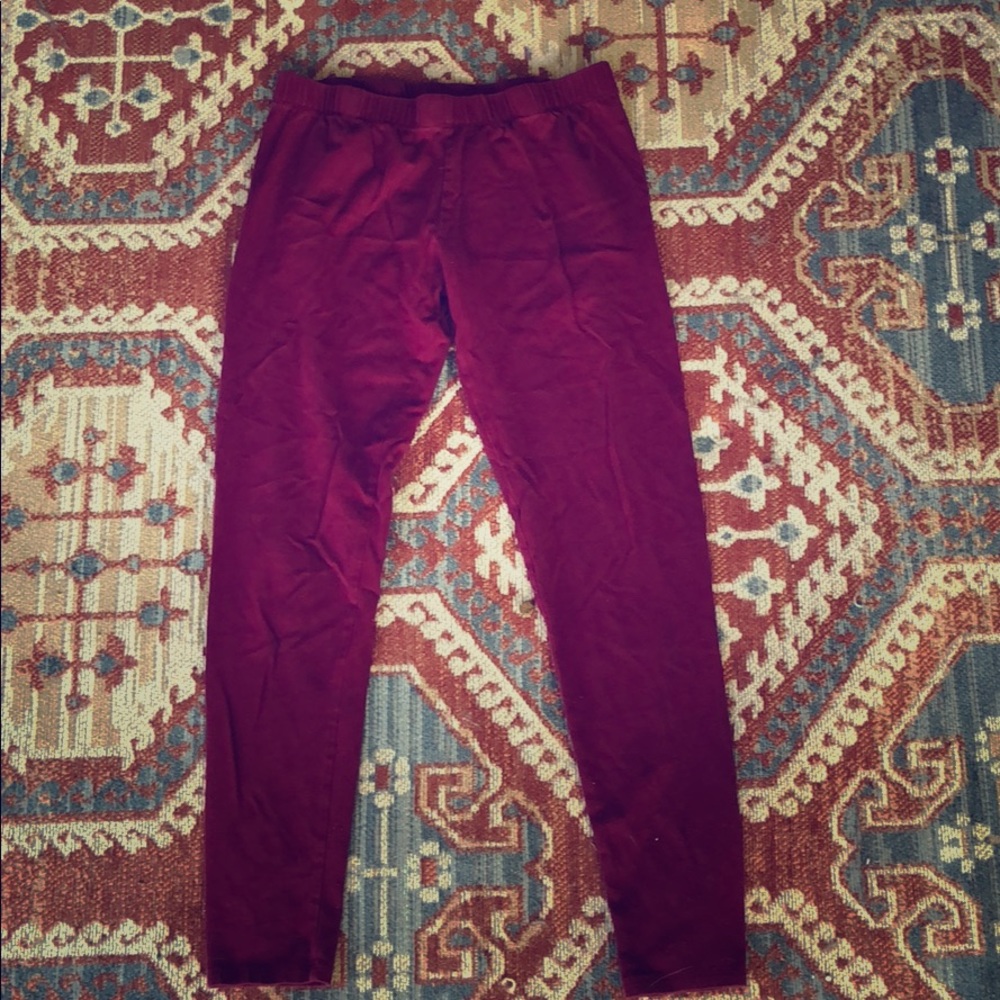 Maroon leggings